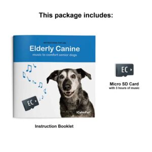 icalmpet icalmdog elderly canine Music to comfort your elderly dog anxiety noise phobia treatment for canines through a dog's ear