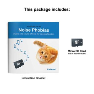 Through a Cat's ear, icalmpet icalmcat noise phobia music and sound effects for desensitization, sound therapy Micro SD