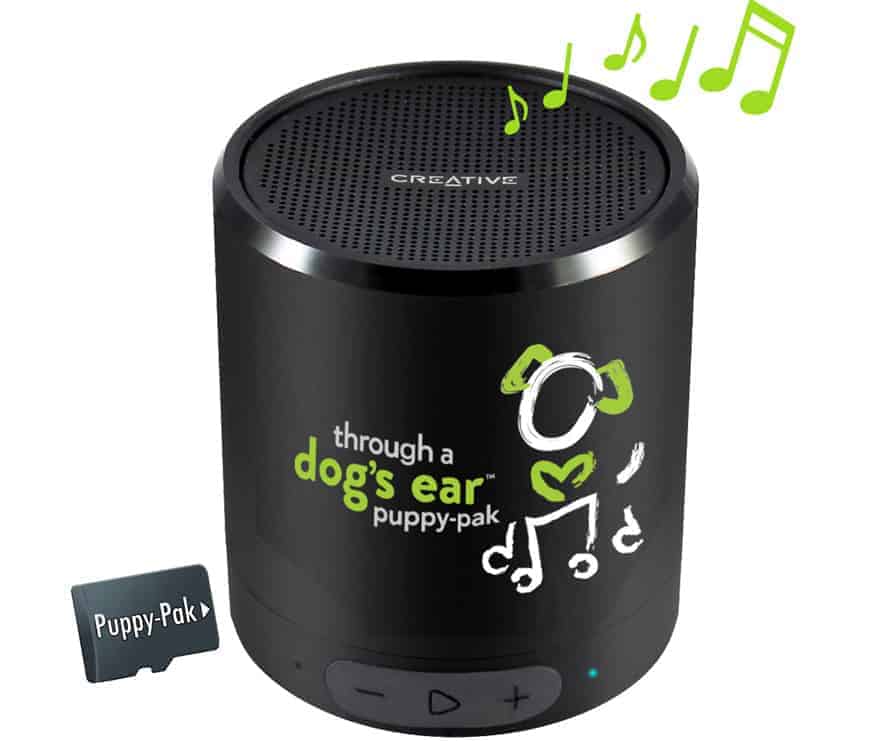 calming puppy music speaker